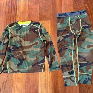 Kids Wolverine Camouflage Shirt and Pants Set